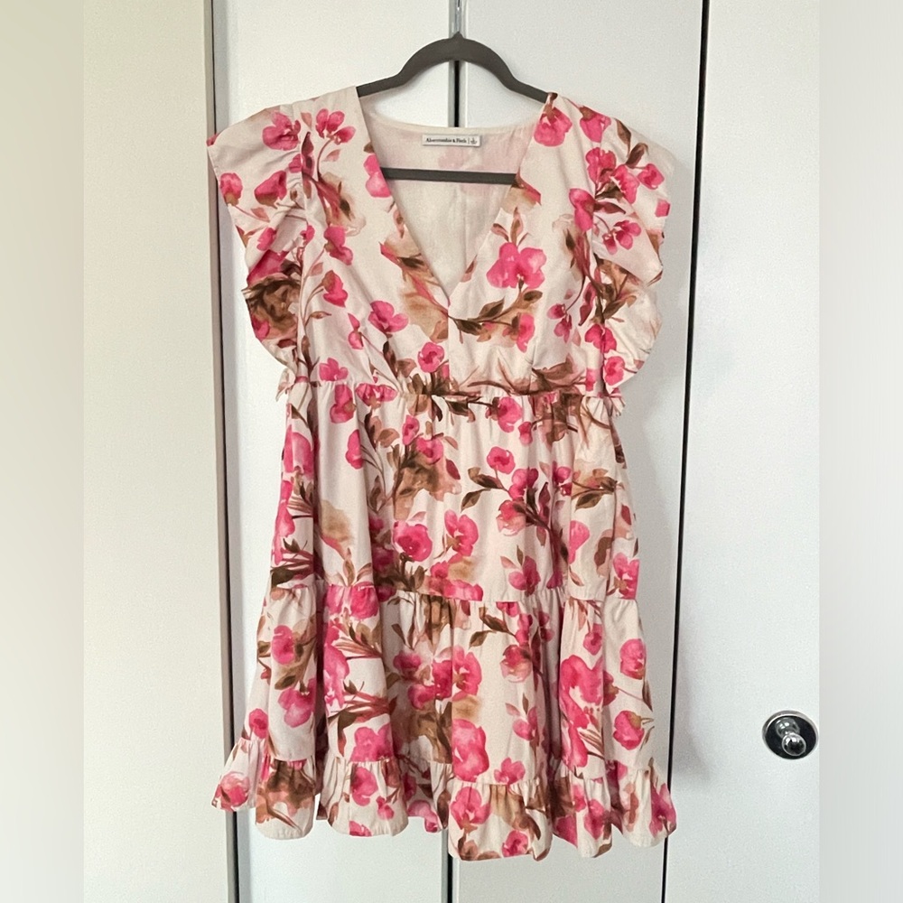 Abercrombie Pink & Ivory Floral Mini Dress